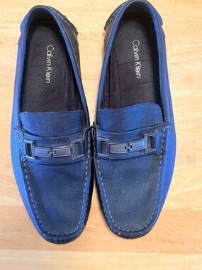 Calvin Klein black Slip-On Loafers with Silver Bit